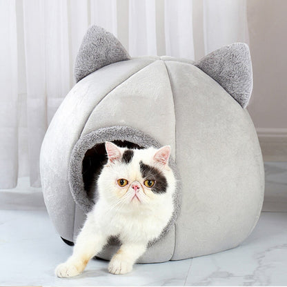 Self Warming Cave Bed for Cats and Small Dogs