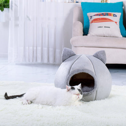 Self Warming Cave Bed for Cats and Small Dogs